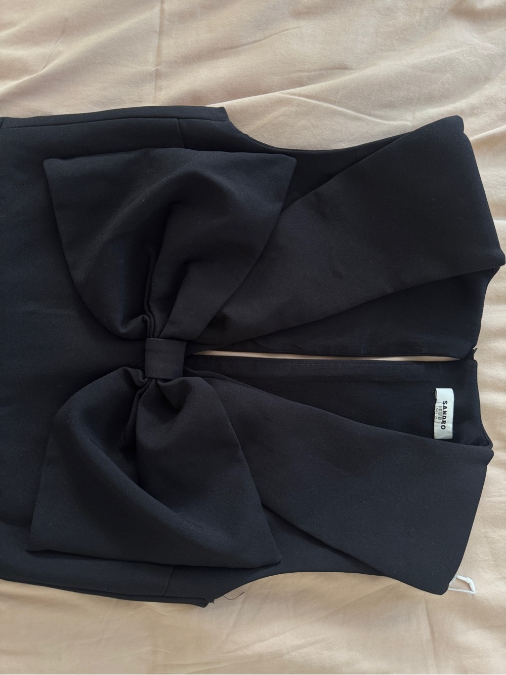 Sandro Black Bow-Detail Dress